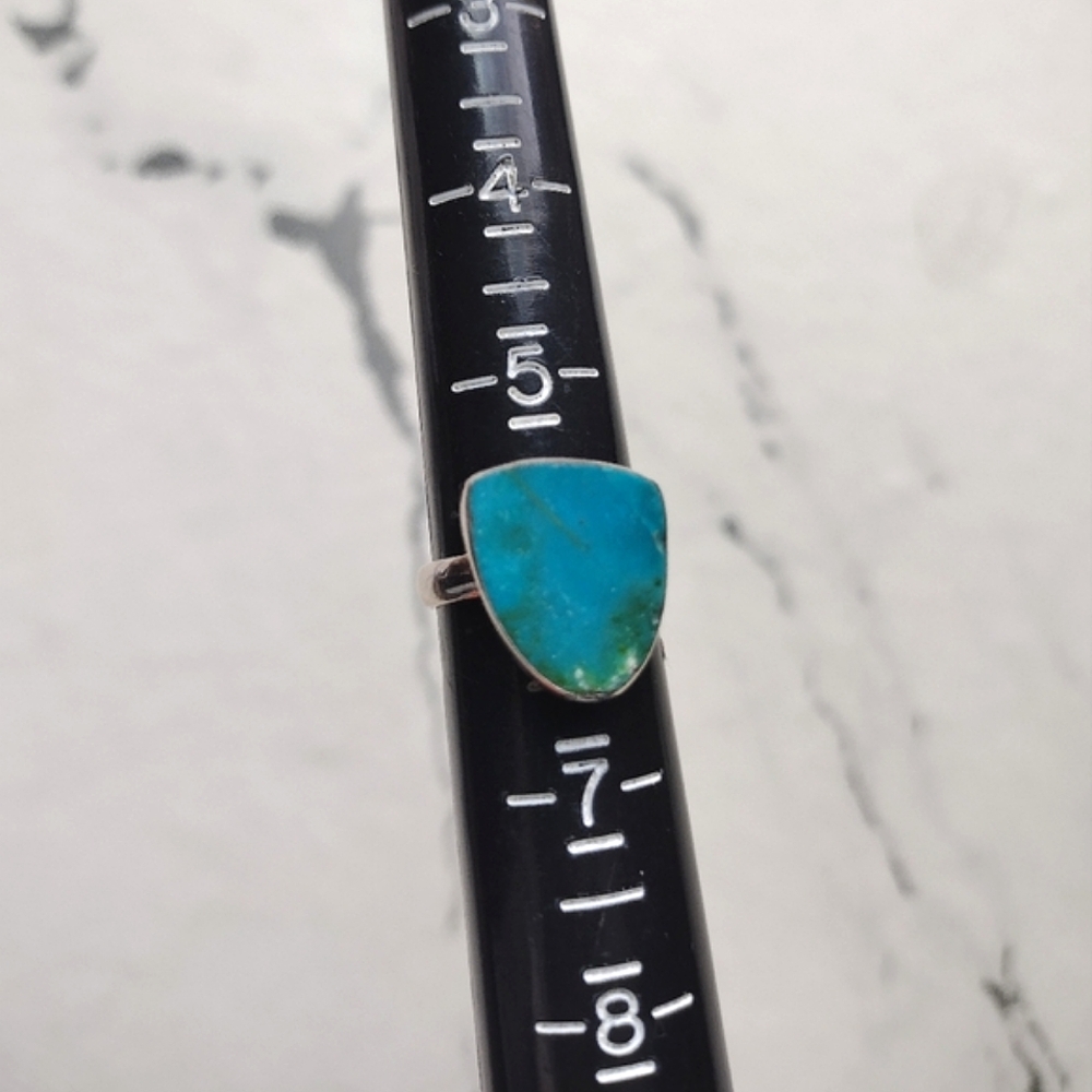 Peruvian Blue Opalina Sterling Silver Ring - image 7